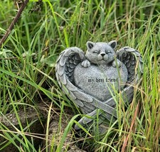 Bijou funéraire chat pierre tombale "My best friend" résistant au gel...