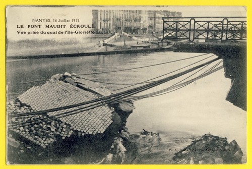 Cpa nantes 1913 ecroulement - cpa,