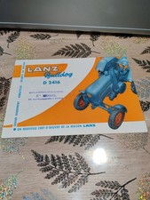 Rare brochure  PROSPECTUS TRACTEUR Lanz Bulldog D 2416 Années 50 Original 