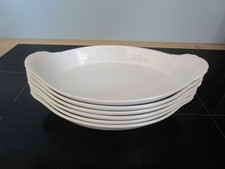 6 petits Plats à gratin  en porcelaine blanche  Pillivuyt