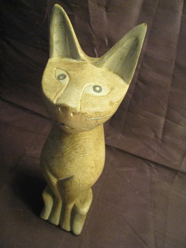 Animal chat bois sculpté - "chat", en