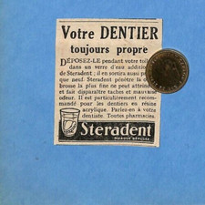 STERADENT FOR DENTURES / TINY ADVERTISING 1951