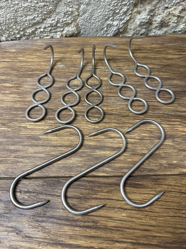 Lot crochets inox - 8, –