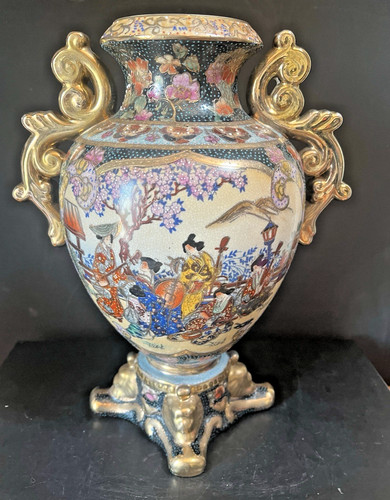 Satsuma grand vase faïence - grand,