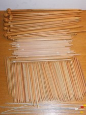 LOT AIGUILLE à TRICOTER BOIS knitting needle TRICOT knit Stricknadel WOOD HOLZ