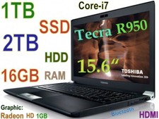 3D-Design TOSHIBA Tecra R950 i7-2.9GHz (1TB SSD + 2TB) 16GB 15.6 RADEON + Dock
