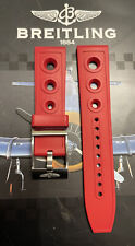 Neuf 22MM OEM Breitling OCEAN RACER Caoutchouc Rouge Sangle 22-20 W/Boucle