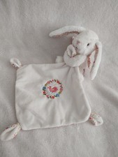 Doudou pommette lapin - doudou, blanc
