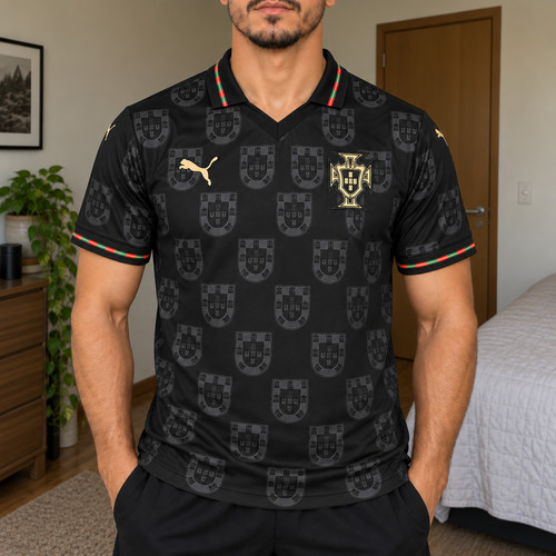 Maillot noir portugal - noir, eusébio