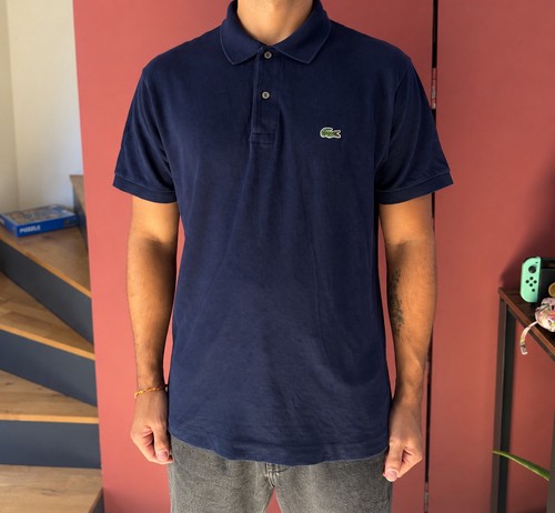 Polo lacoste bleu marine - polo,