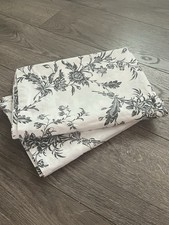2 VTG IKEA Alvine Kvist Pillow Sham Standard Gray & White Floral Toile Cotton