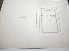 PROOF COVER PRINT "LA PETITE ROQUE" MAUPASSANT 1907 Carteret
