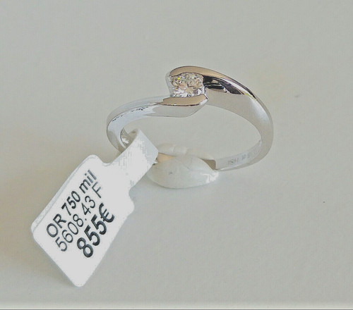 Bague neuve carats blanc - or,