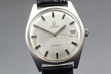 Vintage [Exc+5] OMEGA Geneve Cal.613 Hand Winding 136.041 Men's Silver Date Mens