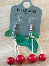 Boucles d'oreilles cerises