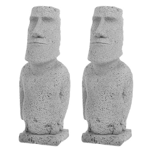 2pcs realistic moai head - moai,