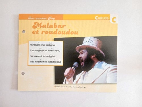 Carte fiche carlos malabar - -,