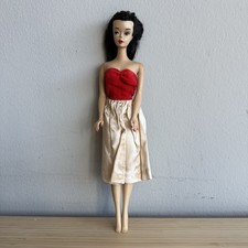 Vintage 1960s Ponytail Brunette Brown Eyeliner Japan-made Mattel Barbie Doll #3