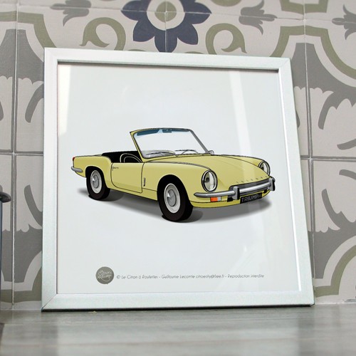 Poster triumph spitfire - triumph, jaune