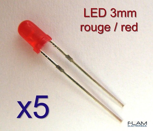 Led diode rouge 2 - -,