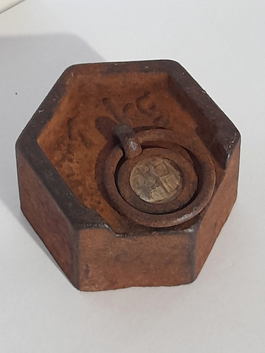 Ancien poids 1kg hexagonal - ancien,
