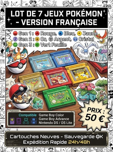 Lot jeux pokémon - lot, cartmod