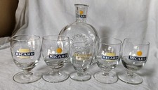 Lot Ricard 1 Carafe Soleil Et 5 Verres ( 3 Modèles)