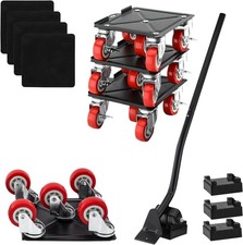 Lot de 5 roulettes de transport pour meubles en acier - Pivotantes à 360° - Pour