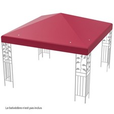 Toile de tonnelle 300 x 300cm Toile d'ombrage en polyester, Pare-soleil avec at