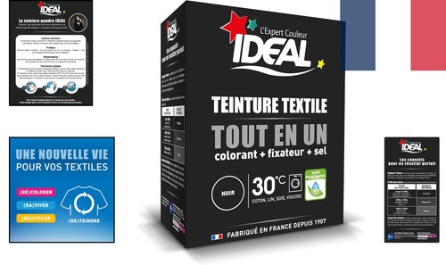 Kit teinture textile noir 230g - teinture,