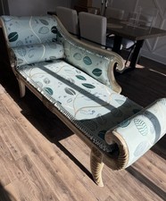 Elegant Antique Chic Chaise Lounge With Original Pillow
