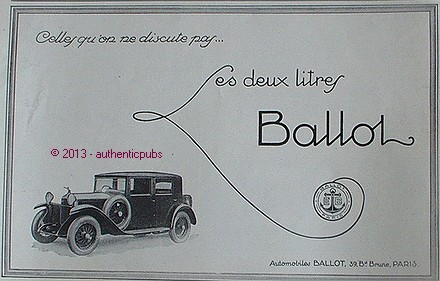 Publicite automobile ballot - automobile,