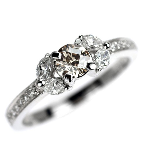 Bague diamant k18wg taille - k18wg,