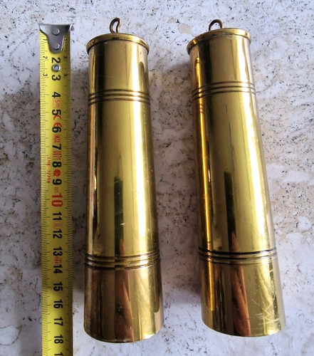 Clock weights brass and - , lead