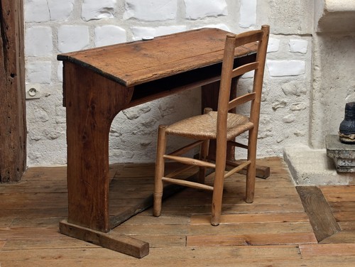 Ancien pupitre écolier - pupitre, d'écolier