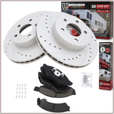 2x DISQUES DE FREIN PERCÉS PLAQUETTES DE FREIN AVANT POUR DODGE DAKOTA DURANG...