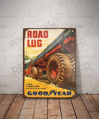 Plaque métal vintage goodyear - plaque,