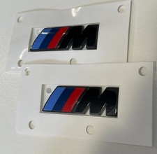 BMW Genuine 2 4 Series X5 X6 X7 Gloss Black M Side Badge Decals PAIR 5A4B373
