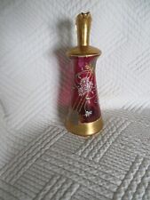 old small art nouveau enamelled glass decanter