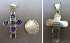 Croix pendentif en argent massif  20e siècle silver cross