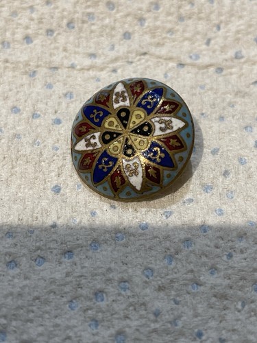 Bouton ancien émaillé mm - ancien,