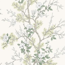 Floral Papier Peint Vert