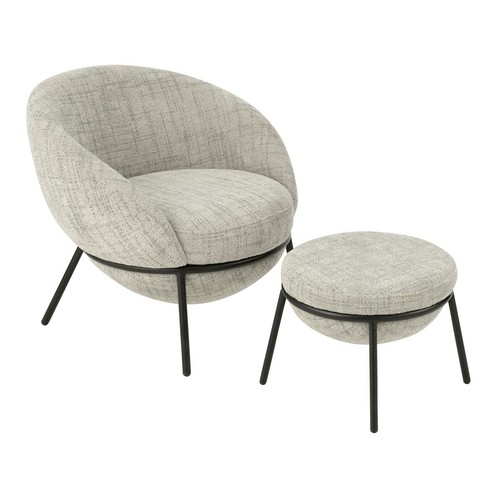 Fauteuil design repose pieds - &, repose-pieds