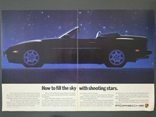 1989 PRINT AD Porsche 944 Cabriolet "How to Fill the Sky with Shooting Stars."