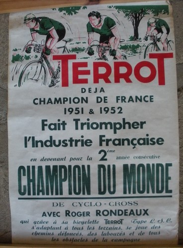 Affiche terrot velo - velo, ancien