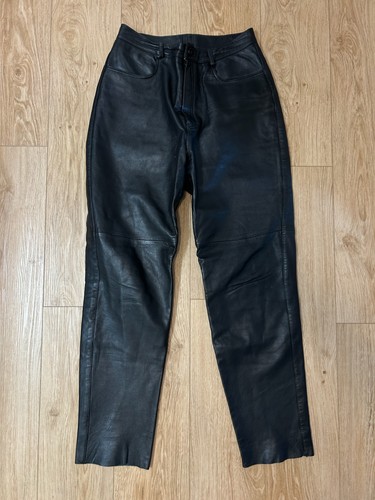 Pantalon cuir noir taille - en,