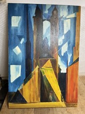 Peinture abstraite signée JIM64 Ancien Tableau (n.2)