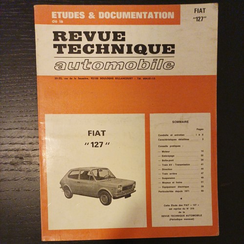 Revue technique fiat - technique, 900