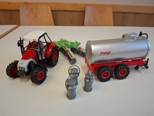 Ensemble agricole - tracteur - herse - citerne