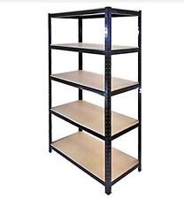Étagère De Magasin De Garage Noire Sans Bolts, Rack Robuste 180Cm X 90Cm X 40Cm